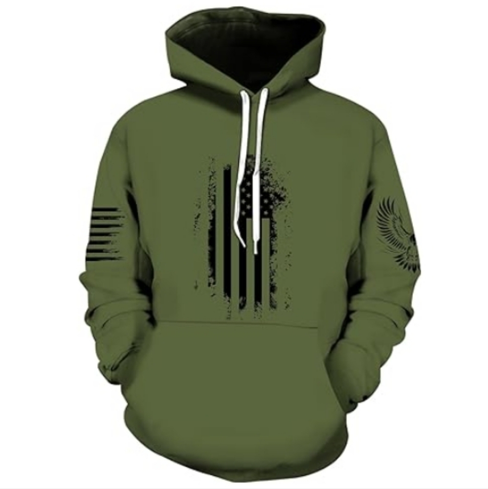 3D Print Pullover Hoodie Sweatshirt Women /Men Green Flag